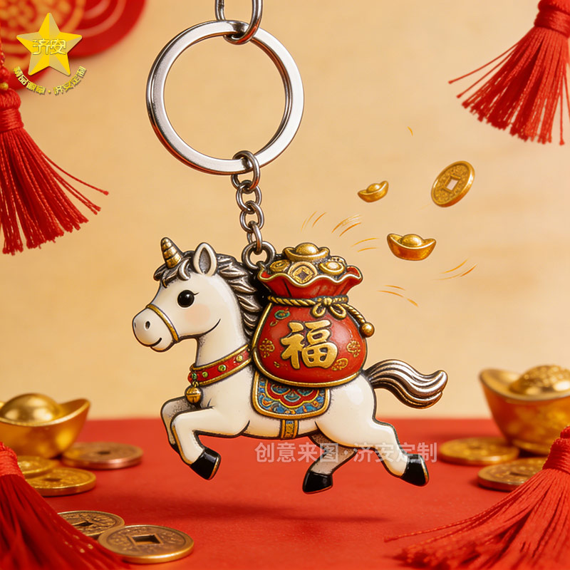 谁能拒绝超萌的马年小马钥匙扣挂件呢?把福气“扣”在身边! 谁能拒绝超萌的马年小马钥匙扣挂件呢?把福气“扣”在身边!
