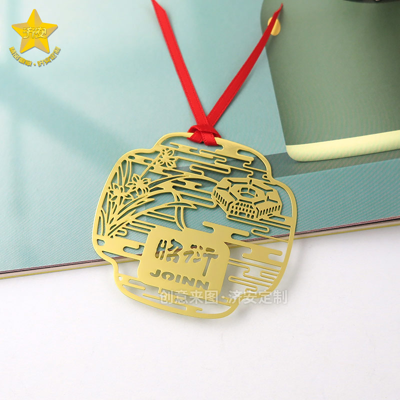 梅兰竹菊金属镂空书签，东莞济安工厂以东方美学定制您的文化名片