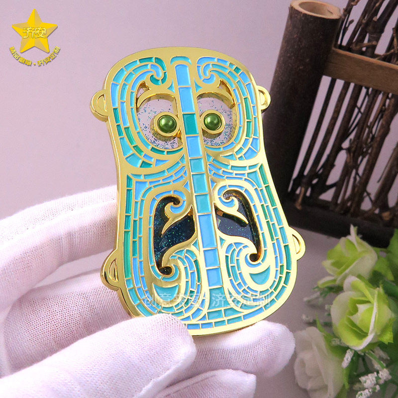 兽面纹铜牌饰流沙冰箱贴定制,博物馆文物文创周边旅游纪念品