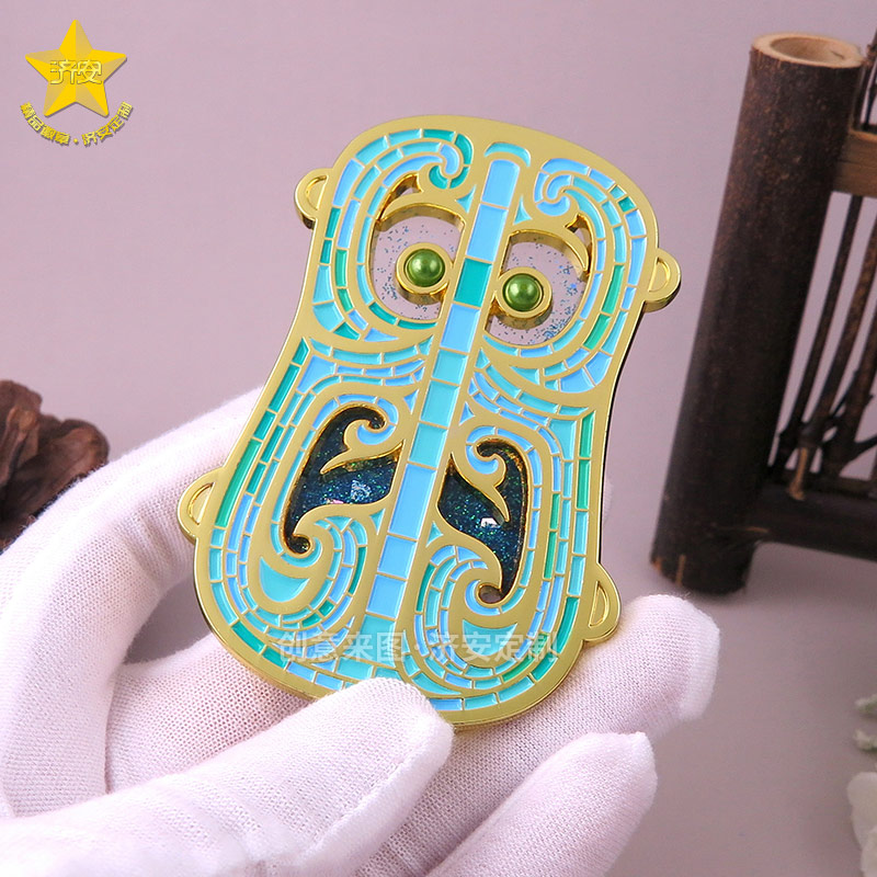 兽面纹铜牌饰流沙冰箱贴定制,博物馆文物文创周边旅游纪念品