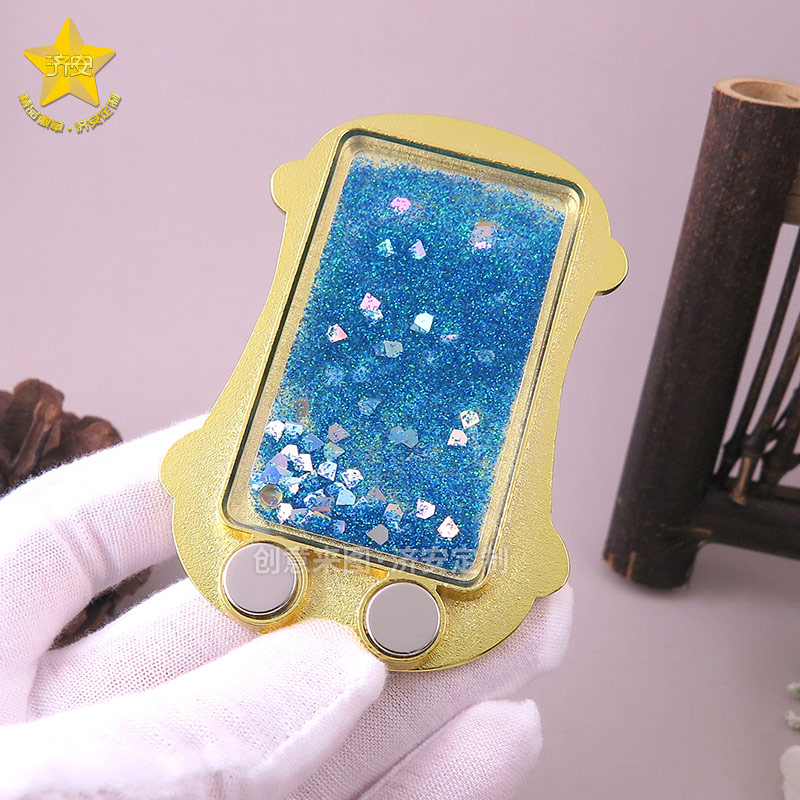 兽面纹铜牌饰流沙冰箱贴定制,博物馆文物文创周边旅游纪念品