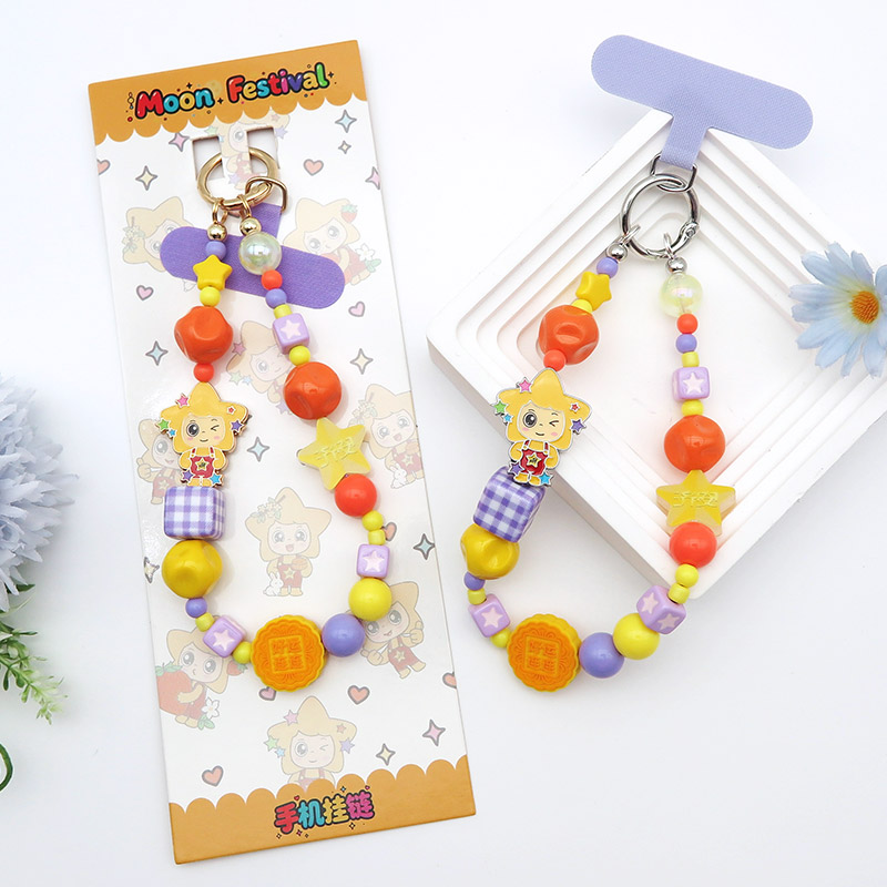 中秋节日企业伴手礼定制,品牌IP文创亚克力手机链