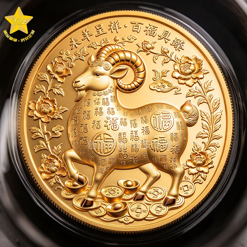 2027羊年纪念币定制生肖纪念章企业文创礼品