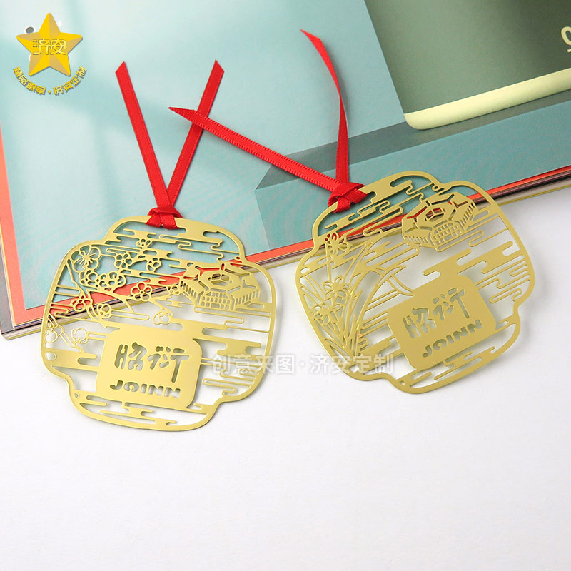 梅兰竹菊金属镂空书签文创礼品